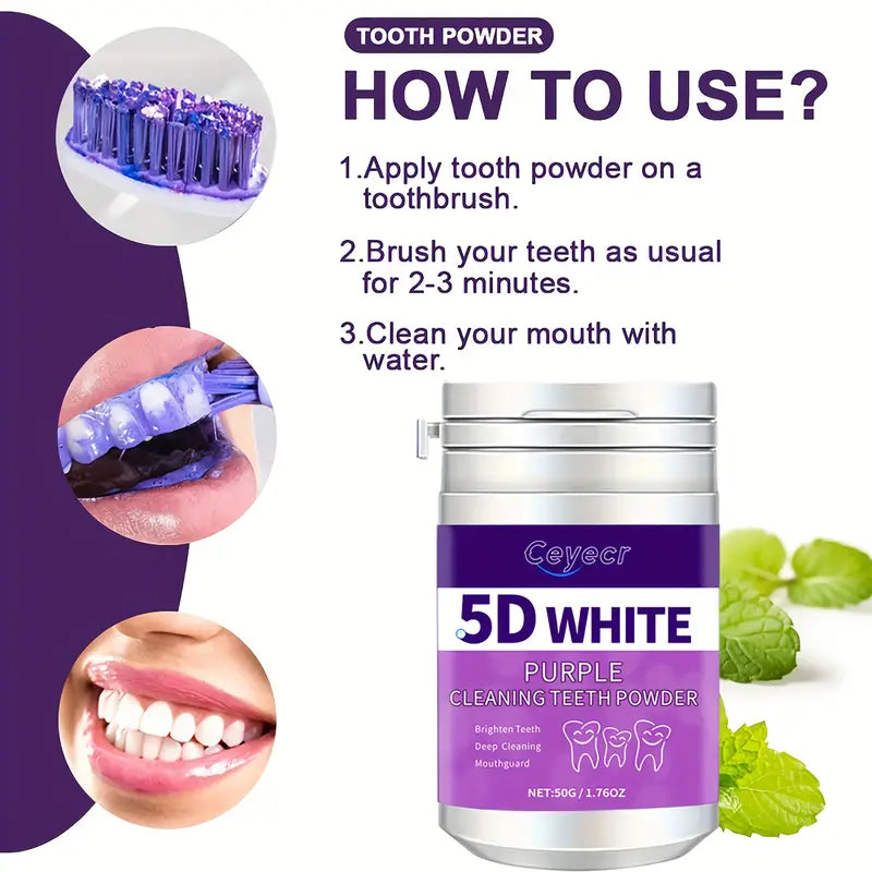 COOPER 5D White Purple Teeth Whitening Powder