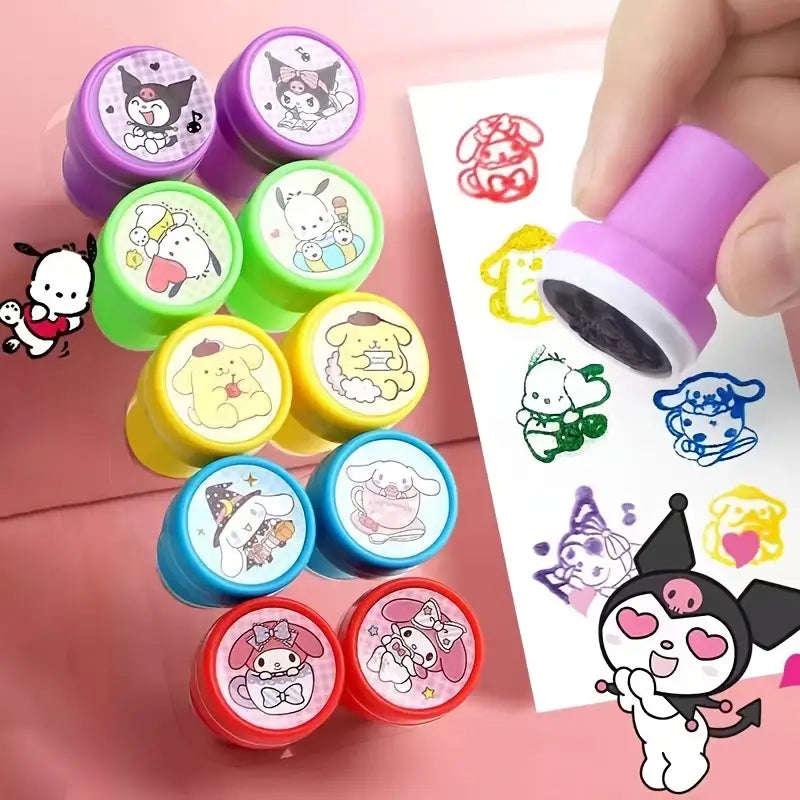 10pcs Sanrio Washable Stamp Set